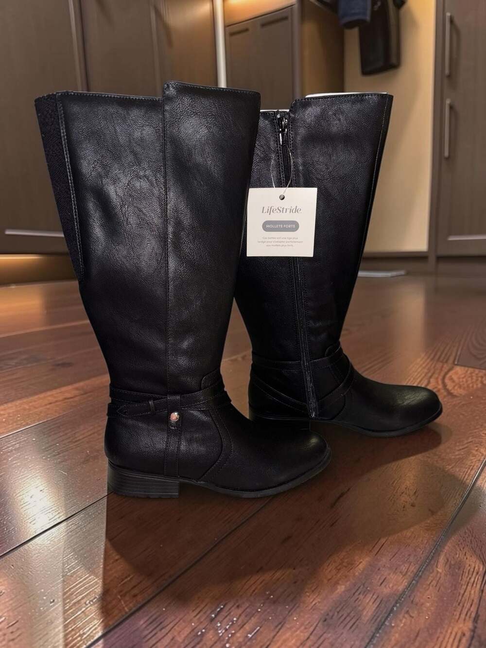 LifeStride Xtrovert Women's Wide Calf Tall Riding Boots, Black